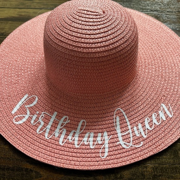 Custom Made Sun hat “Birthday Queen” NWOT - Picture 2 of 3